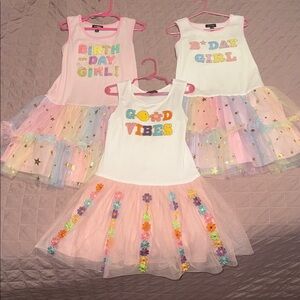 Zunie Girls' Birthday and Good Vibes Dresses